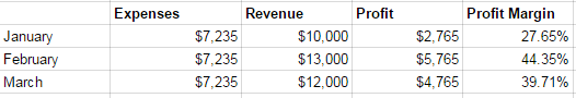 sports facility business plan the finances profit projections